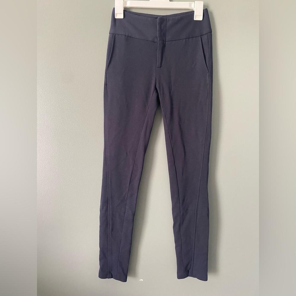 Adam Lippes Navy Cigarette Pants Size 2 Viscose/Nylon/Spandex Made in USA